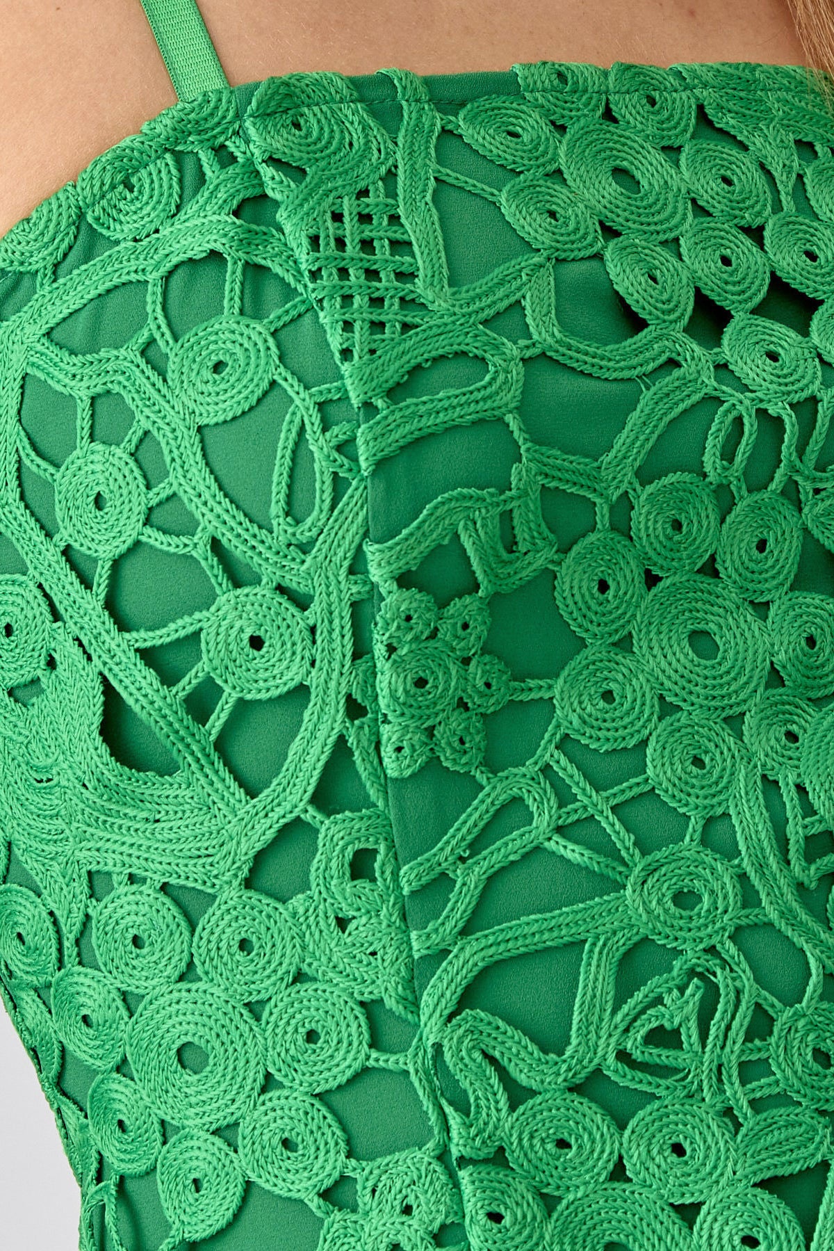 Sunflower Symmetry Crochet Lace Dress