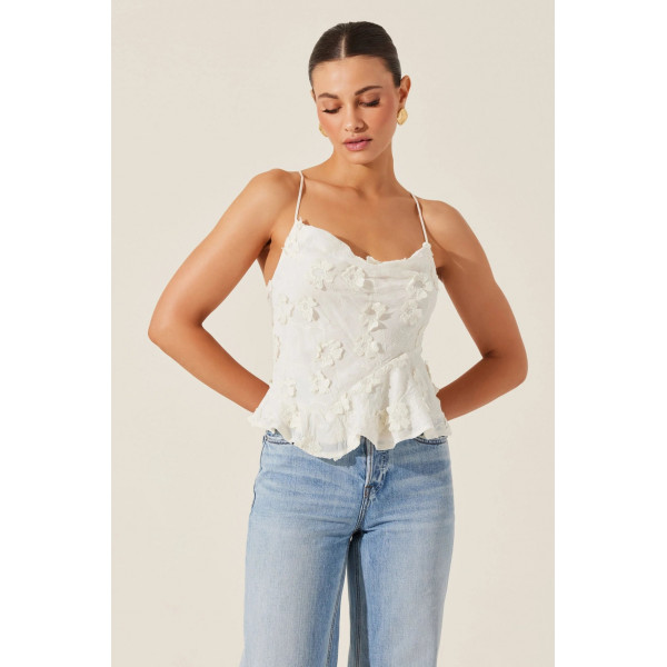 Violet Quantum Floral Top