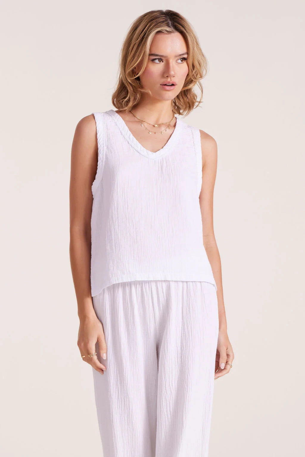 Courant Flow Neck Gauze Tank