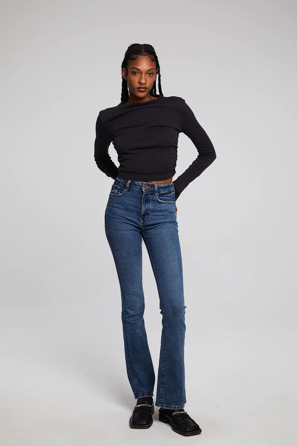 Thyme Pulse Shirred Top