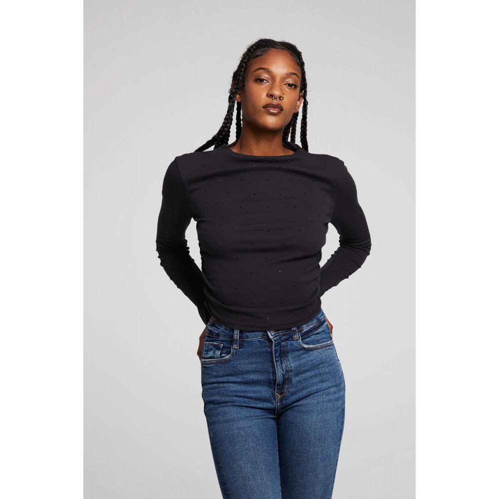 Thyme Pulse Shirred Top