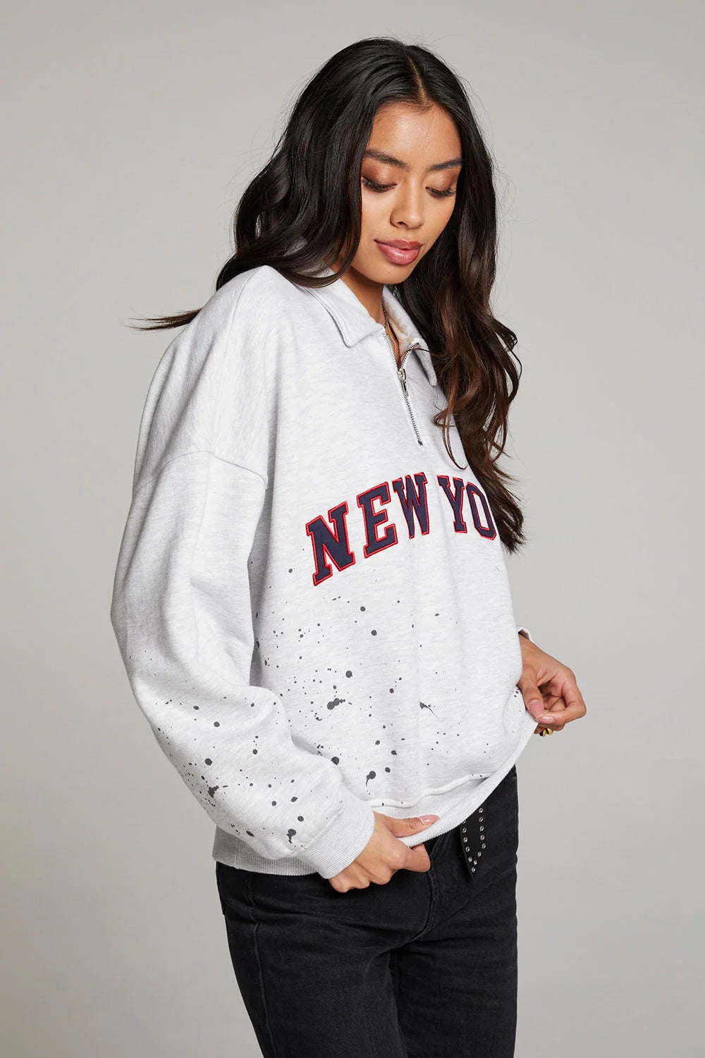 Amore York Splatter Paint Half Zip