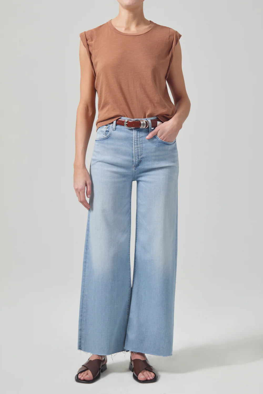 Onde Crop Wide Leg Jean