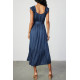 Tanzanite Stile Shoulder Midi Dress
