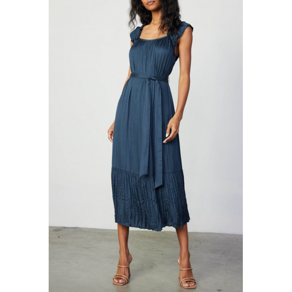 Tanzanite Stile Shoulder Midi Dress