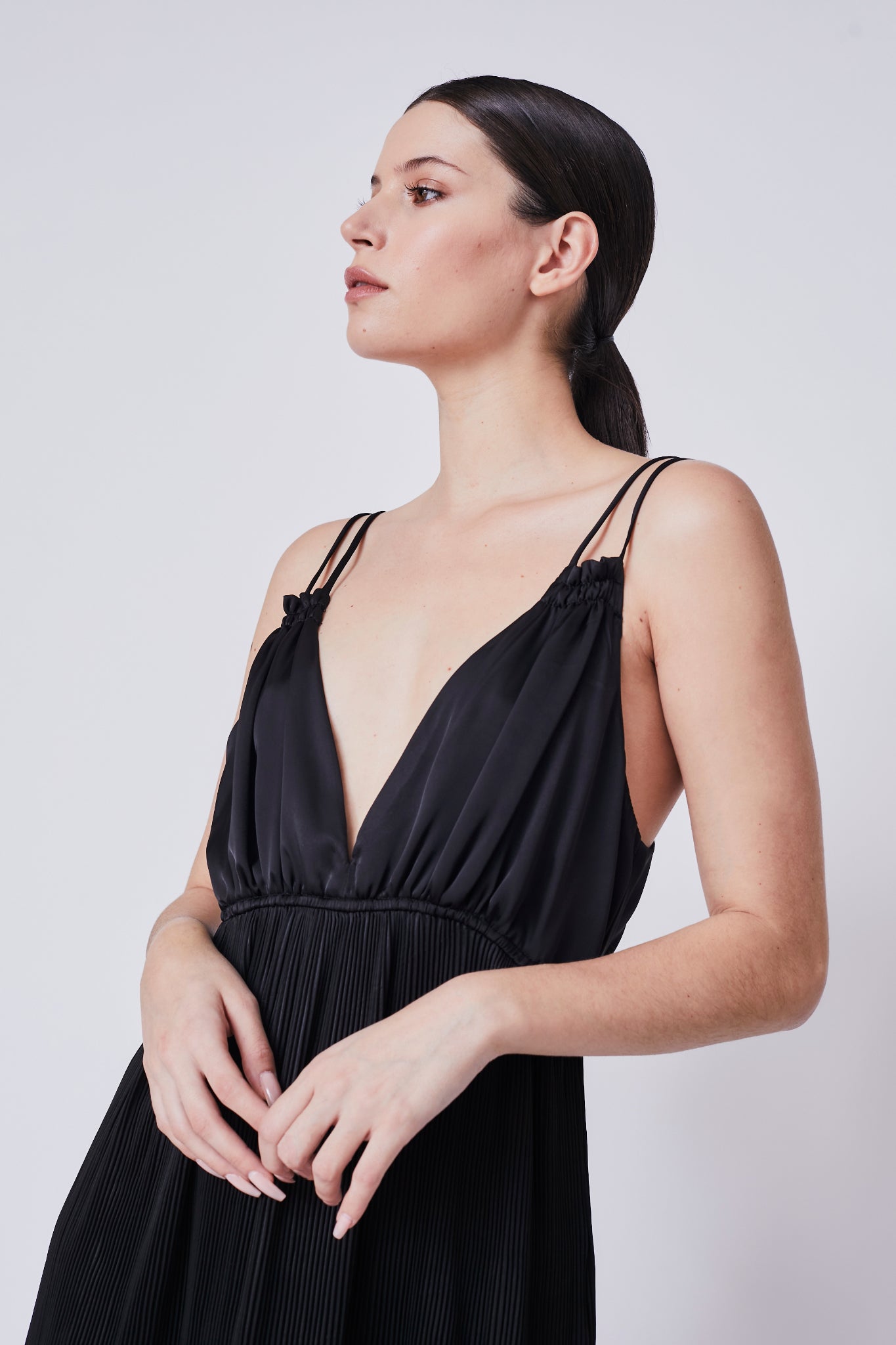 Tessellation Pleat Maxi Dress