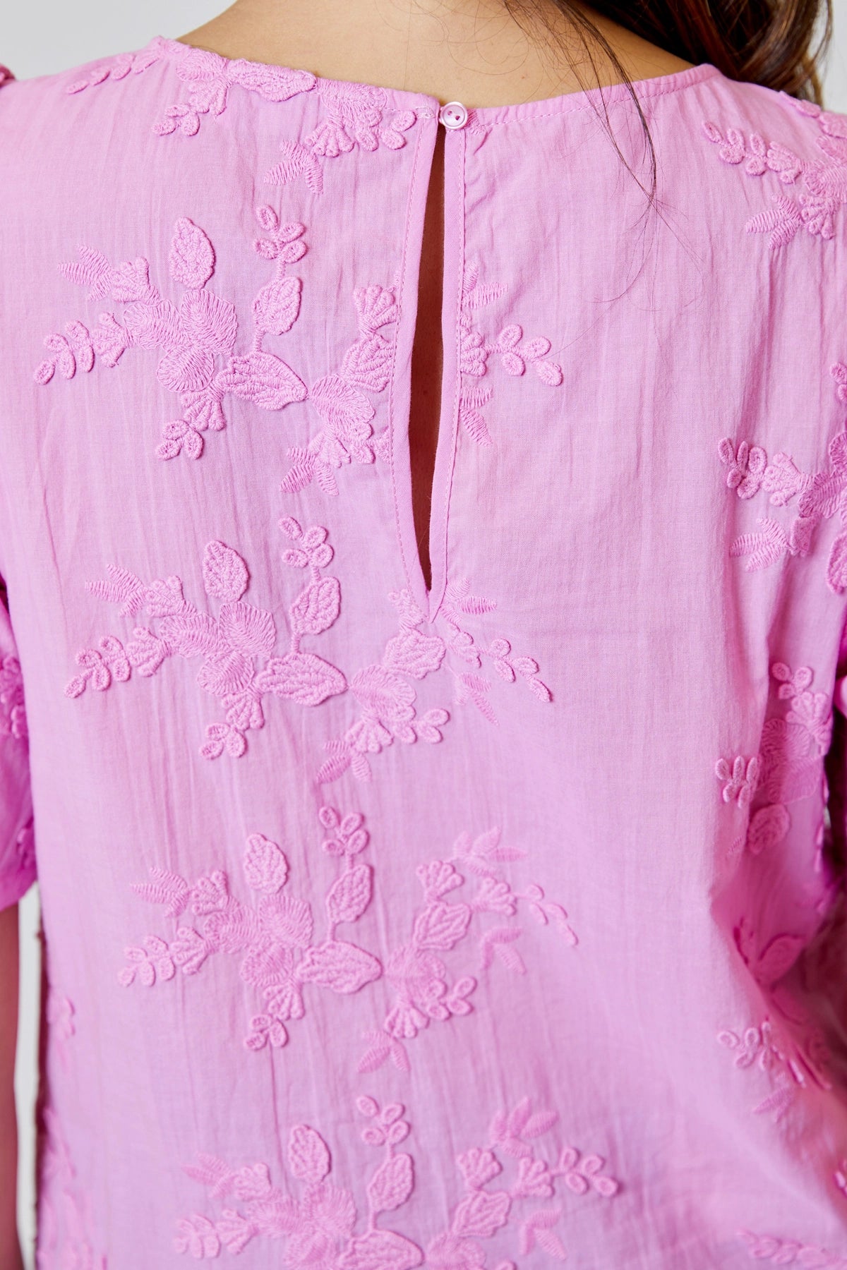 Nebula Glow Flower Applique Top