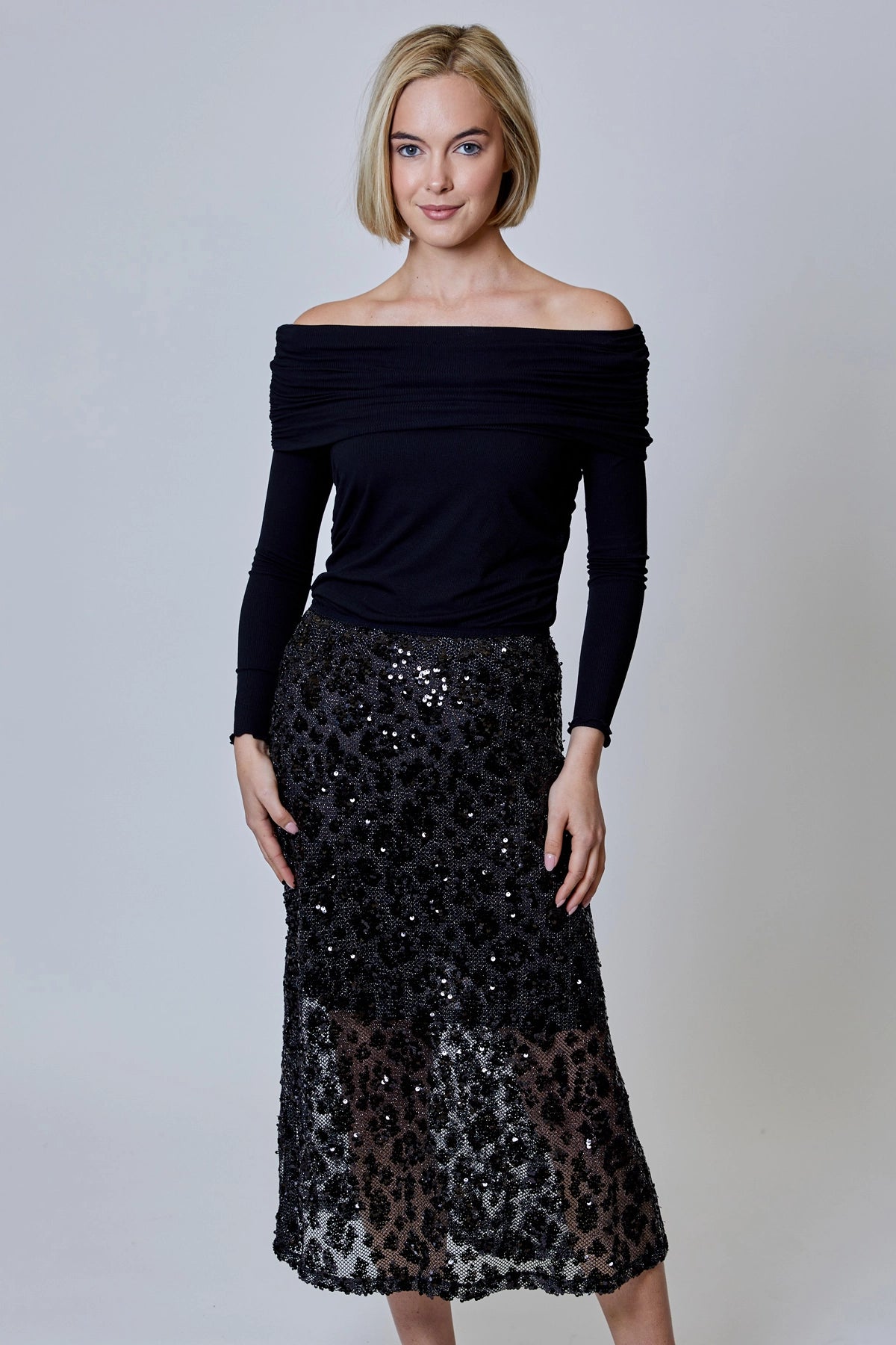 Zaffiro Leopard Midi Skirt