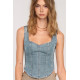 Organza Denim Top