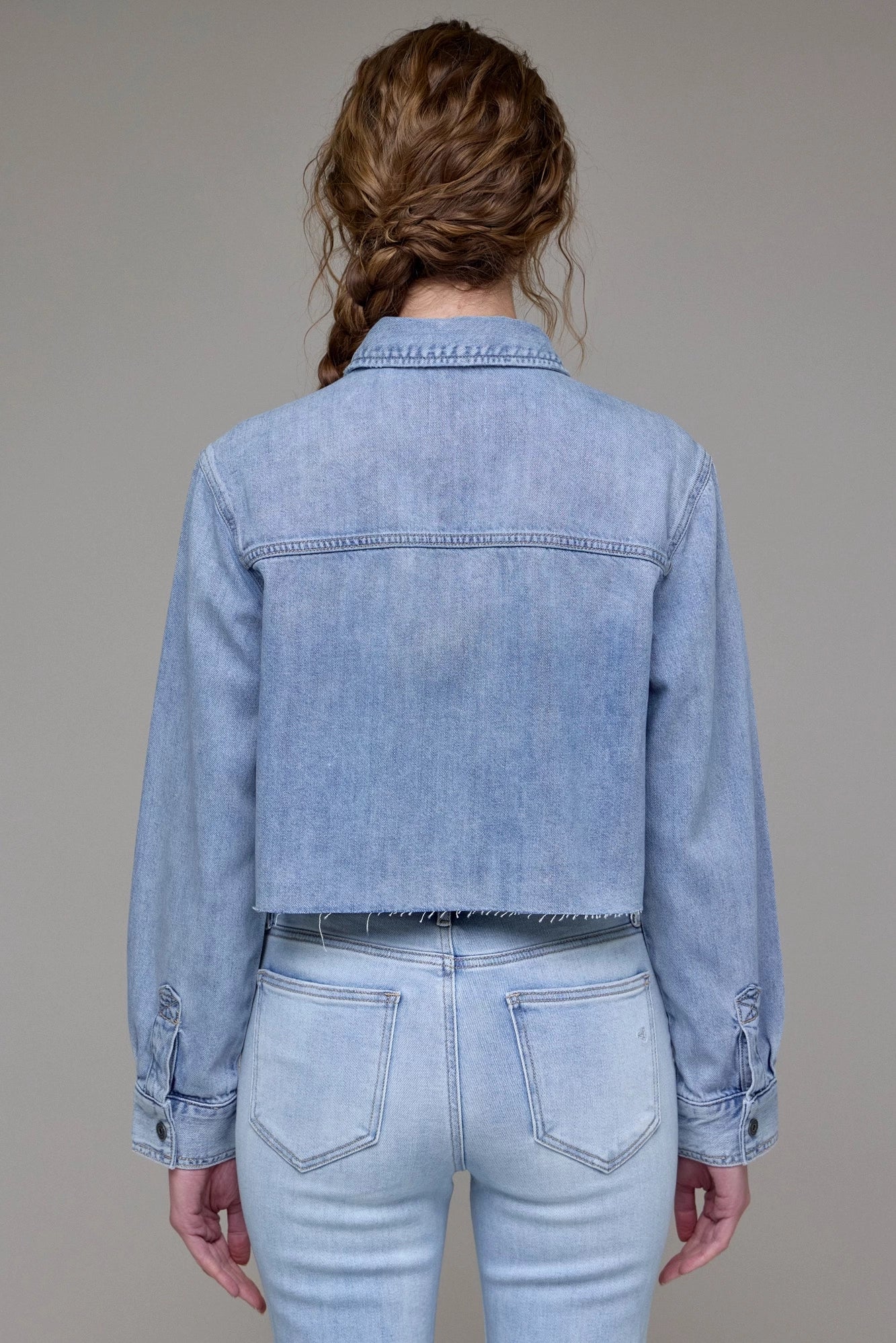 Acqua Soft Denim Crop Shirt