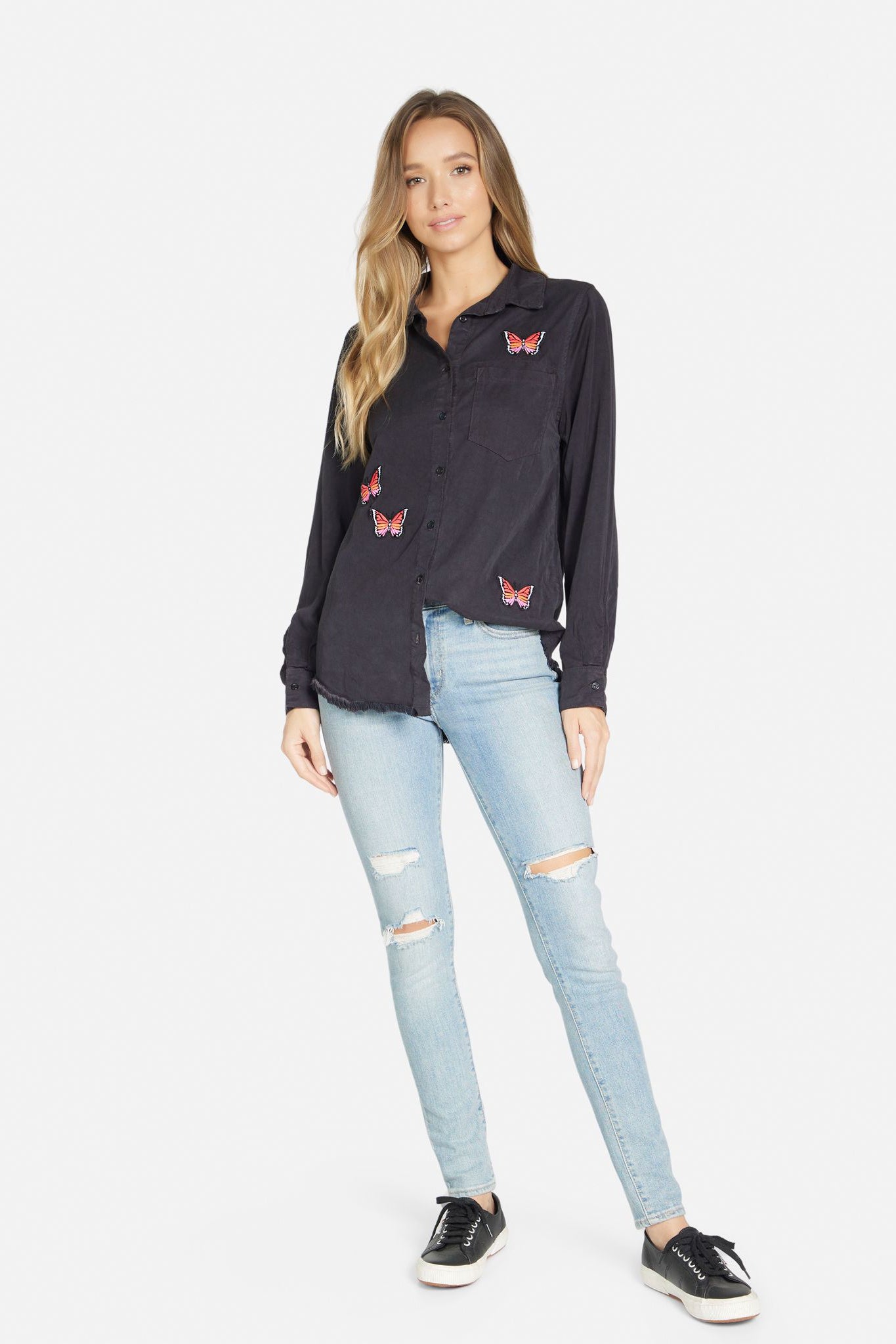 Clover Soie Butterfly Button Down