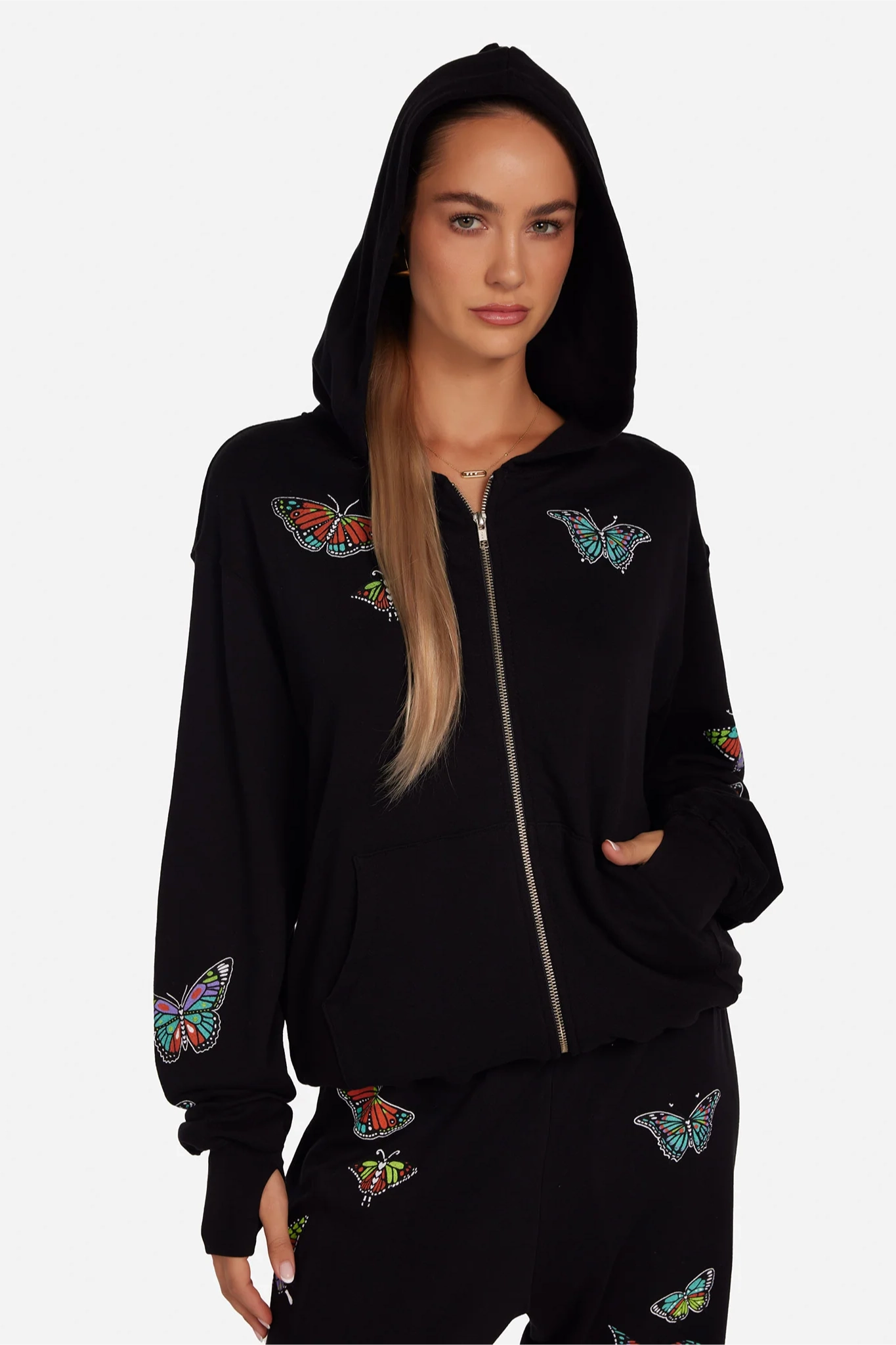 Ivory Butterfly Hoodie