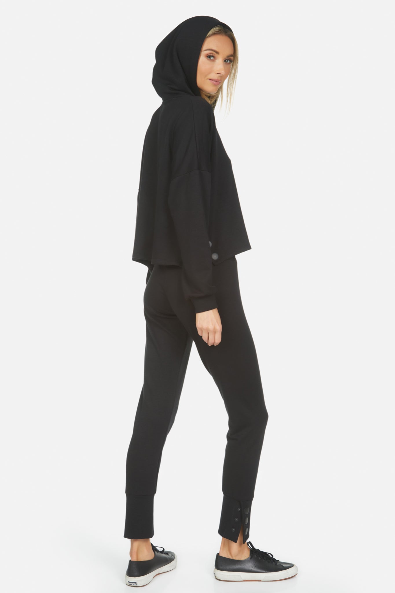 Esmeralda Side Button Hoodie