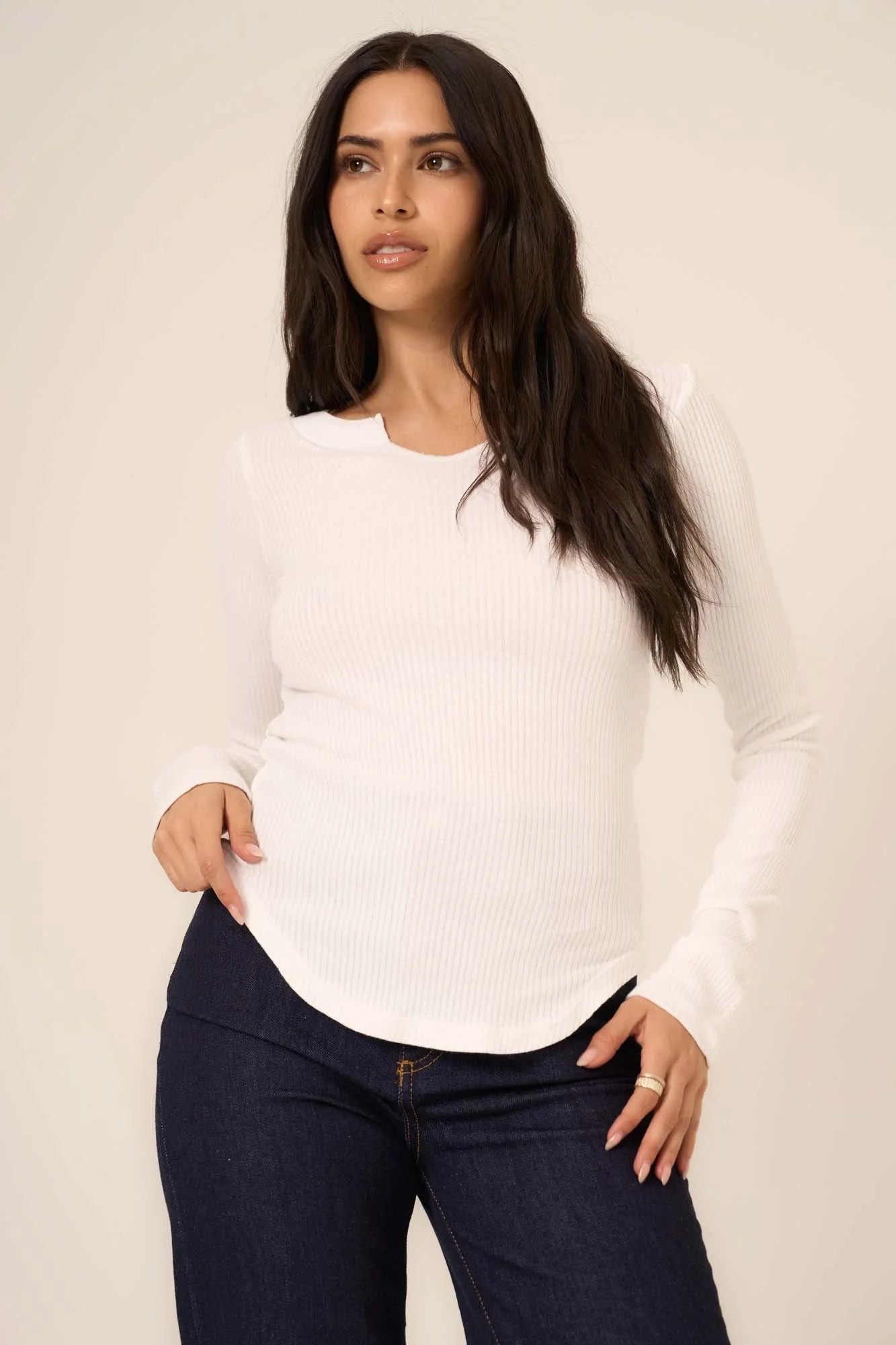 Mussola Comeback Notch Neck Long Sleeve