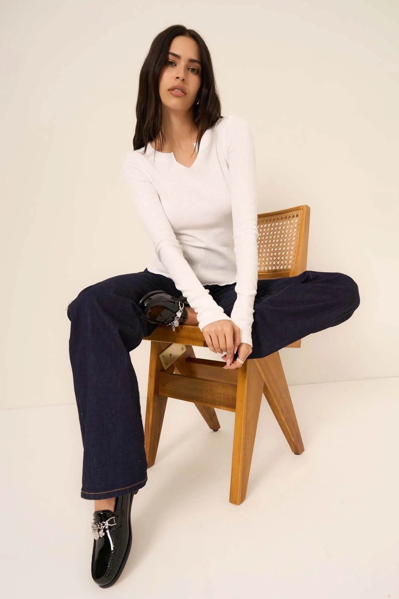 Mussola Comeback Notch Neck Long Sleeve