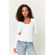 Shimmer Vibe Scoop Rib Long Sleeve