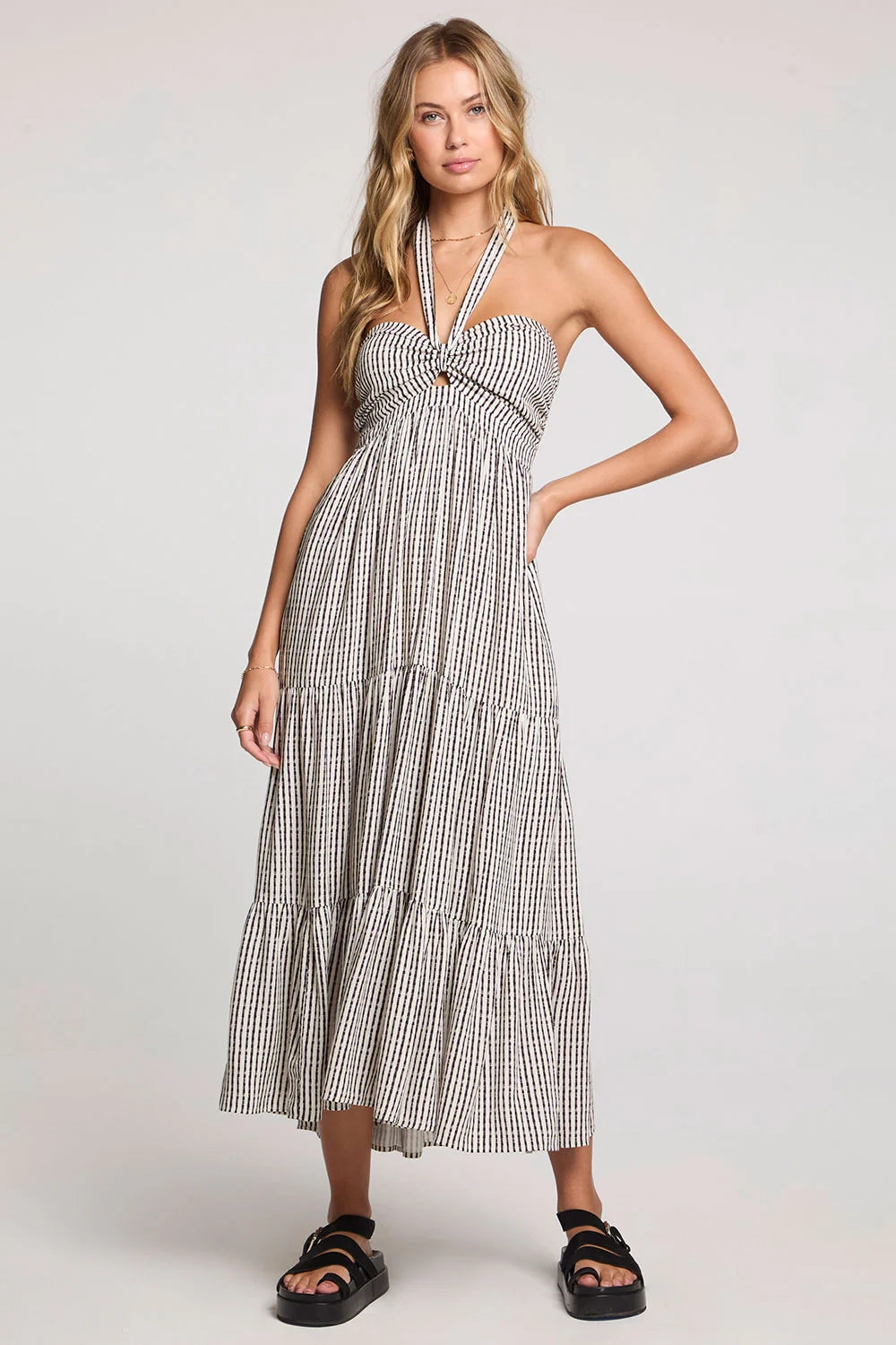 Blend Pulse Halter Midi Dress