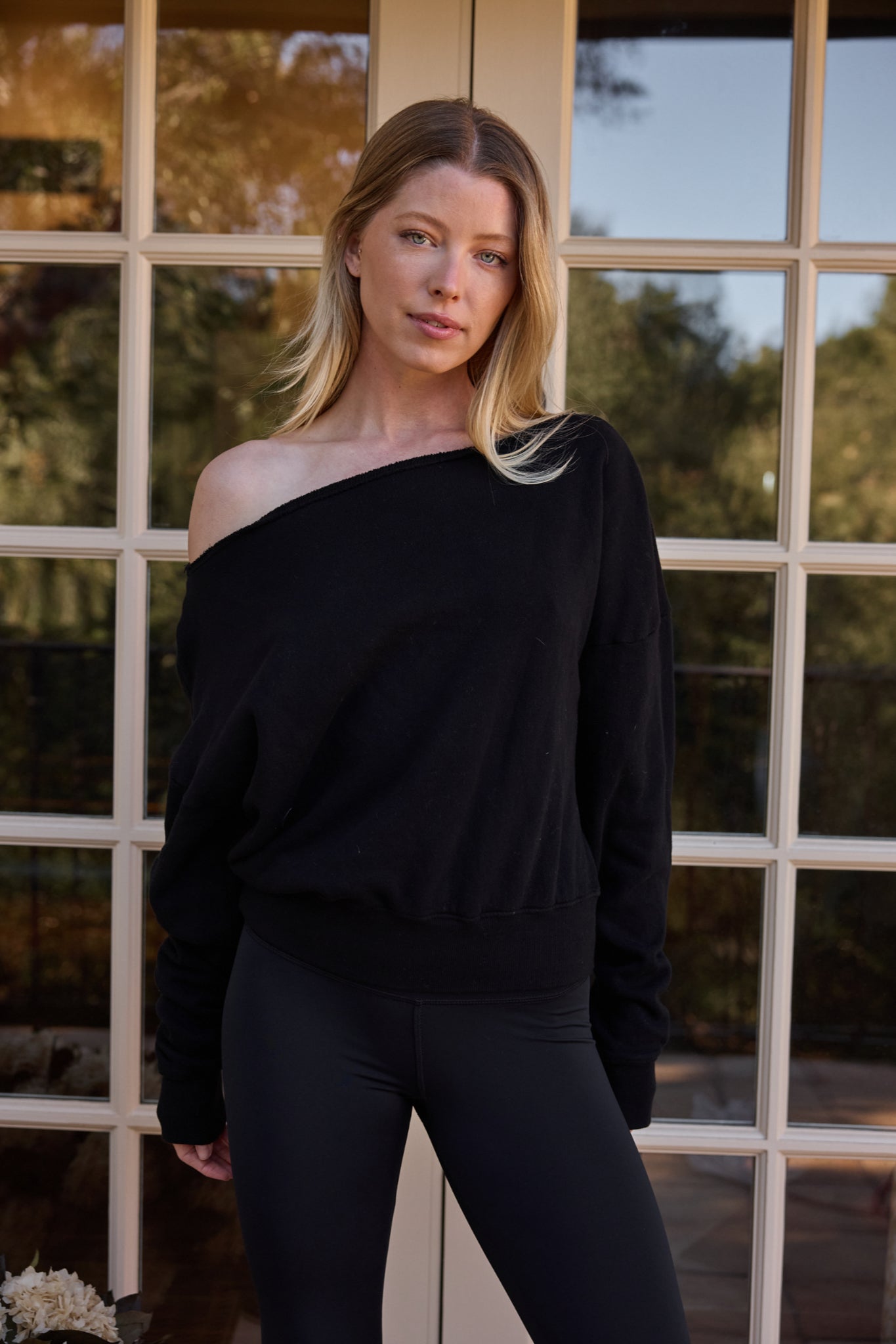 Arc Luxe Off The Shoulder Sweatshirt