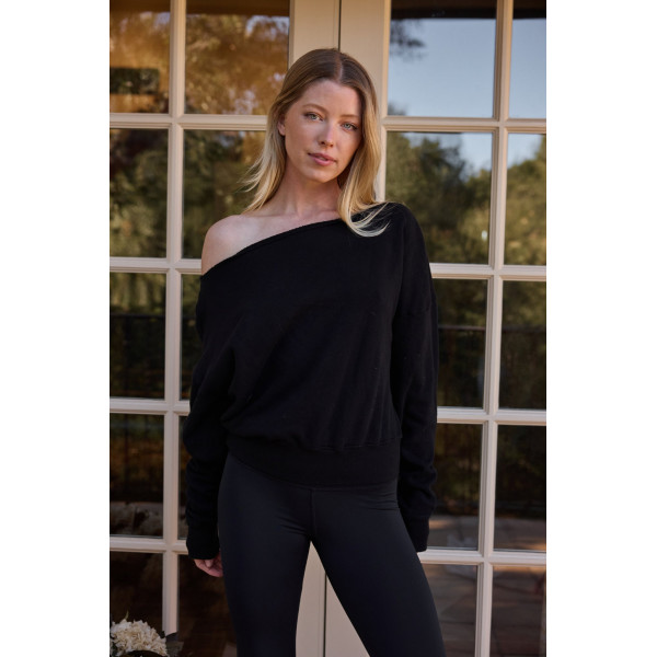 Arc Luxe Off The Shoulder Sweatshirt