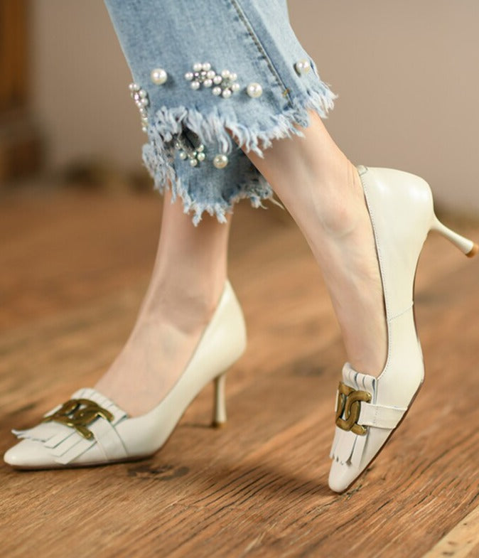 Chaleur Leather Heels