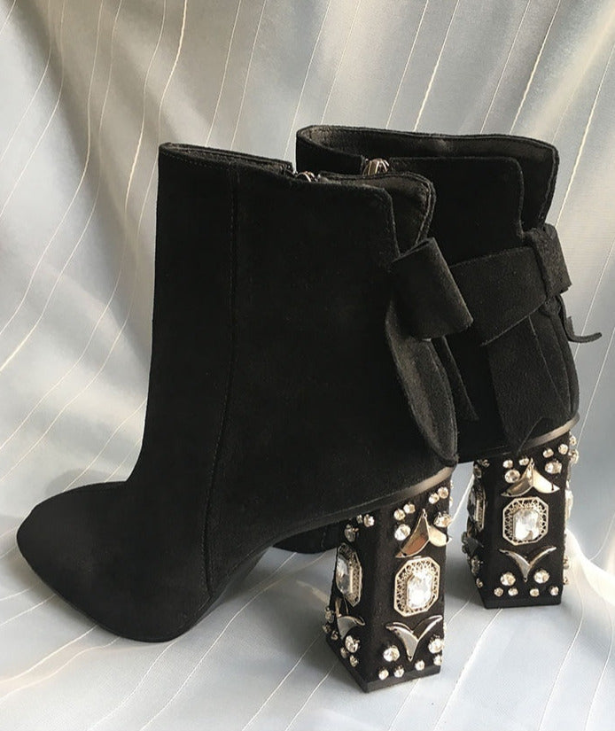 Alba Crystal Suede Heels