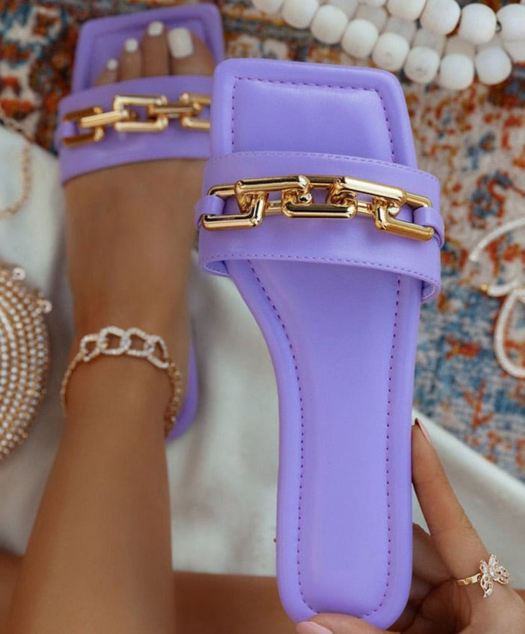 Glimmer Chain Slippers