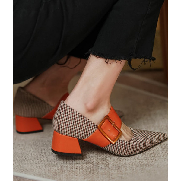 Nacre Orange Heels