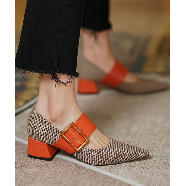 Nacre Orange Heels