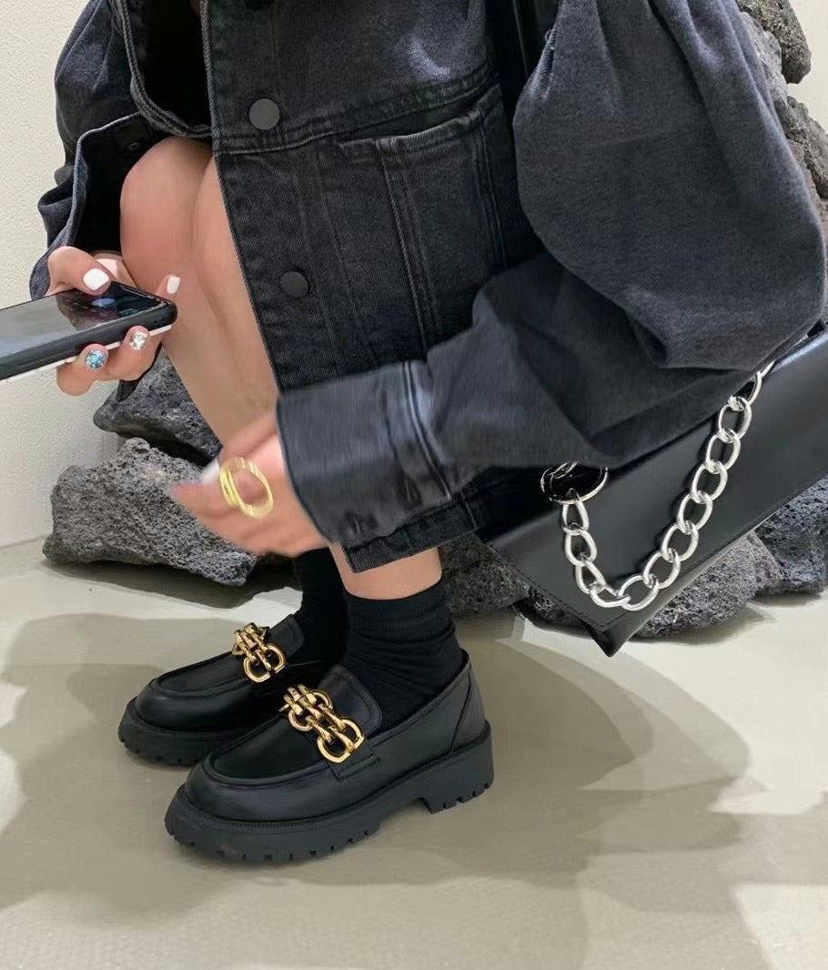 Fiore Metal Chain Loafers